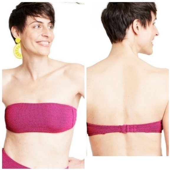 NEW Tabitha Brown X Target Two Tone Pucker Up Bandeau Bikini Top - Picture 1 of 13